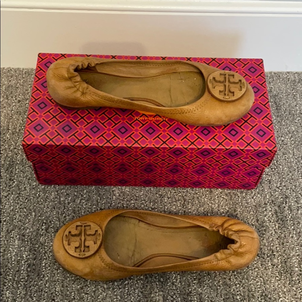 Tory Burch Reva ballet flat brown leather